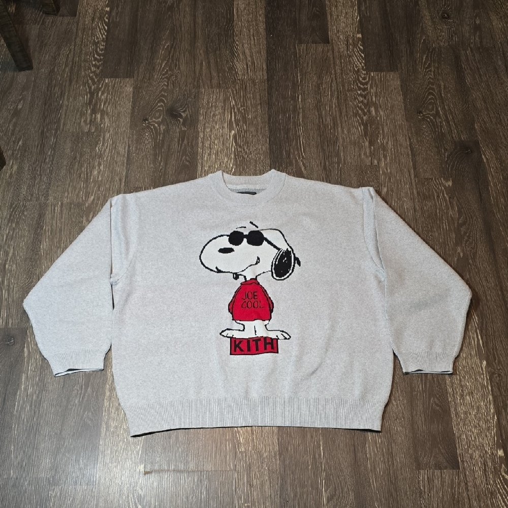Kith for Peanuts Joe Cool Crewneck Sweater 100% Cotton